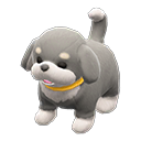 Animal Crossing Items puppy plushie Gray & White