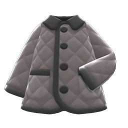 Animal Crossing Items Quilted Down Jacket Gray