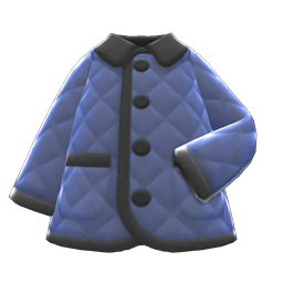 Animal Crossing Items Quilted Down Jacket Navy blue