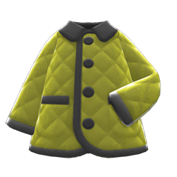 Animal Crossing Items Quilted Down Jacket Olive