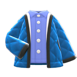 Animal Crossing Items Quilted Jacket Blue