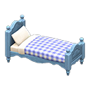 Animal Crossing Items Ranch bed Blue gingham Comforter Blue