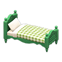 Animal Crossing Items Ranch bed Green gingham Comforter Green