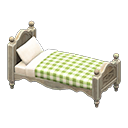 Animal Crossing Items Ranch bed Green gingham Comforter Vintage