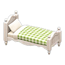 Animal Crossing Items Ranch bed Green gingham Comforter White