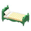 Animal Crossing Items Ranch bed Lemon gingham Comforter Green