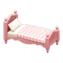 Animal Crossing Items Ranch bed Pink gingham Comforter Pink