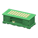 Animal Crossing Items Ranch lowboard Green gingham Cloth Green