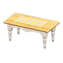 Animal Crossing Items Ranch tea table Lemon gingham Cloth White