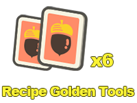 Animal Crossing Items Switch Recipe Golden Tools x6