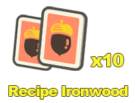 Animal Crossing Items Switch Recipe Ironwood x10