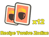 Animal Crossing Items Switch Recipe Twelve Zodiac x12