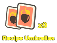 Animal Crossing Items Switch Recipe Umbrellas x9