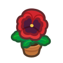 Animal Crossing Items Switch Red-pansy Plant