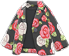 Animal Crossing Items Switch Red roses on black rose-print jacket