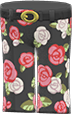 Animal Crossing Items Switch Red roses on black rose-print slacks