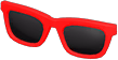 Animal Crossing Items Switch Red simple sunglasses