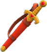 Animal Crossing Items Switch Red sword in scabbard