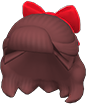 Animal Crossing Items Switch Red wig with ribbon