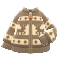 Animal Crossing Items Reindeer Sweater Brown