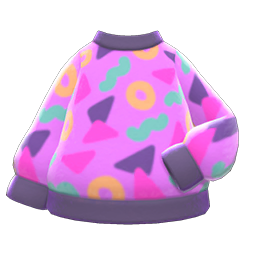 Animal Crossing Items Retro Sweater Purple