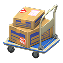 Animal Crossing Items Rolling cart Labels Box style Blue