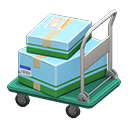 Animal Crossing Items Rolling cart Light blue Box style Green