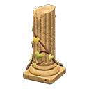 Animal Crossing Items Ruined broken pillar Light brown