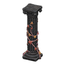 Animal Crossing Items Ruined decorated pillar Black