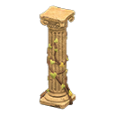 Animal Crossing Items Ruined decorated pillar Light brown