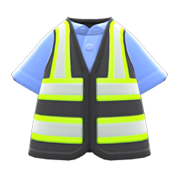 Animal Crossing Items Safety Vest Black