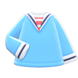 Animal Crossing Items Sailor-style Shirt Light blue