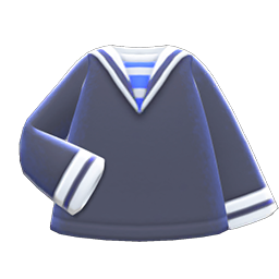 Animal Crossing Items Sailor-style Shirt Navy blue