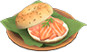 Animal Crossing Items Switch Recipe salmon bagel sandwich