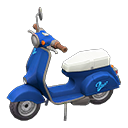 Animal Crossing Items Scooter Blue text Sticker Blue