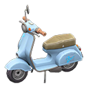 Animal Crossing Items Scooter Blue text Sticker Light blue