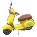 Animal Crossing Items Scooter Blue text Sticker Yellow