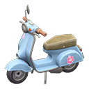 Animal Crossing Items Scooter Flower Sticker Light blue