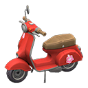 Animal Crossing Items Scooter Flower Sticker Red