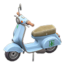 Animal Crossing Items Scooter Tree Sticker Light blue