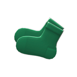 Animal Crossing Items Semi-opaque Socks Green