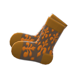 Animal Crossing Items Sheer Socks Brown