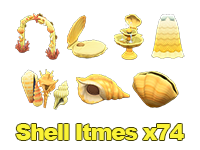 Animal Crossing Items Switch Shell Itmes x74