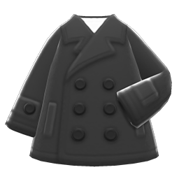 Animal Crossing Items Short Peacoat Black