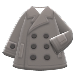 Animal Crossing Items Short Peacoat Gray