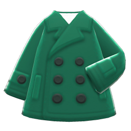 Animal Crossing Items Short Peacoat Green