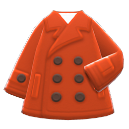 Animal Crossing Items Short Peacoat Orange