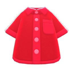 Animal Crossing Items Short-sleeve Dress Shirt Red