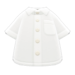 Animal Crossing Items Short-sleeve Dress Shirt White