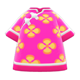 Animal Crossing Items Silk Floral-print Shirt Pink